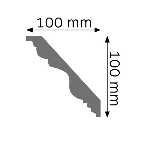 Listwa sufitowa gładka LGG-04 10x10x240cm