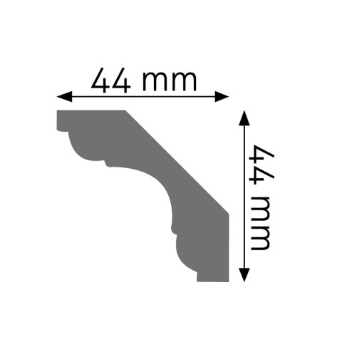 Listwa sufitowa gładka LGG-06 4,4x4,4x240cm