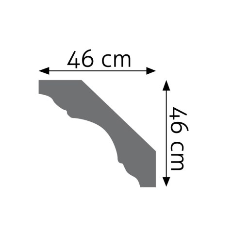 Listwa sufitowa gładka LGG-07 Flex 4,6x4,6x235cm