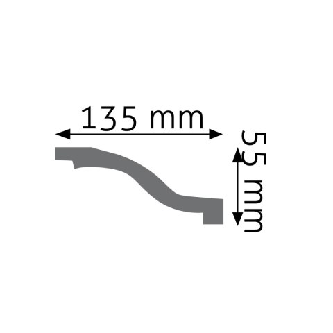 Listwa sufitowa gładka LGG-10 5,5x13,5x240cm