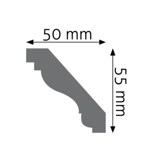 Listwa sufitowa gładka LGG-16 5,5x5x240cm