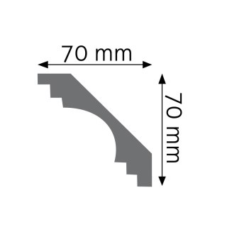 Listwa sufitowa gładka LGG-17 Flex 7x7x235cm