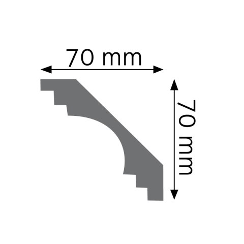 Listwa sufitowa gładka LGG-17 Flex 7x7x235cm