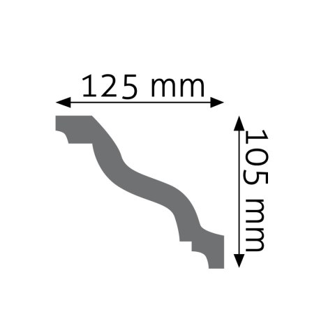 Listwa sufitowa gładka LGG-20 10,5x12,5x240cm