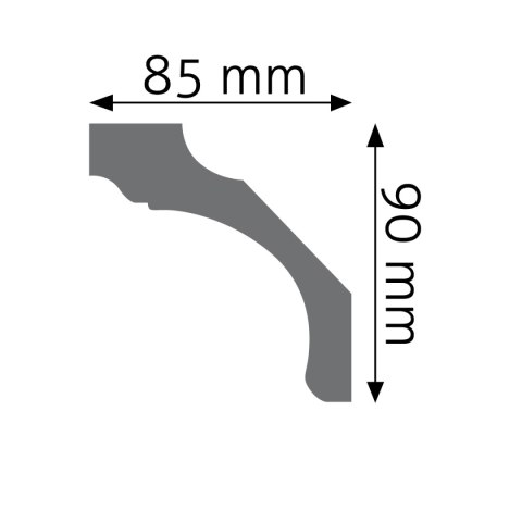 Listwa sufitowa gładka LGG-21 9x8,5x240cm