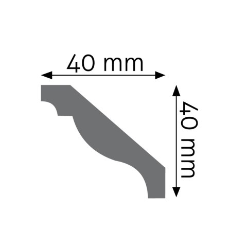 Listwa sufitowa gładka LGG-24 Flex 4x4x235cm
