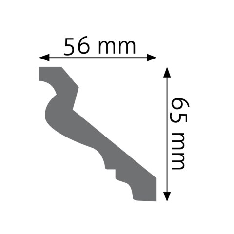 Listwa sufitowa gładka LGG-27 6,5x5,6x240cm