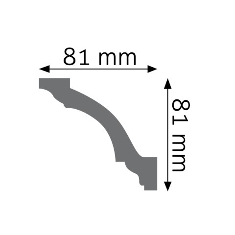 Listwa sufitowa gładka LGG-29 Flex 8,1x8,1x235cm