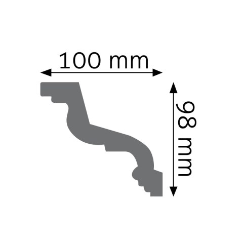 Listwa sufitowa gładka LGG-32 10x9,7x240cm