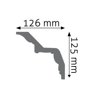 Listwa sufitowa gładka LGG-34 12,5x12,6x240cm