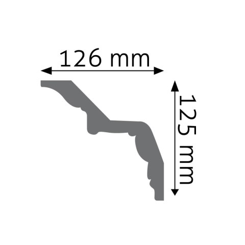 Listwa sufitowa gładka LGG-34 12,5x12,6x240cm