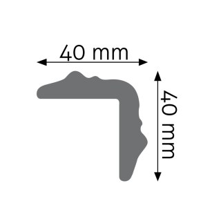 Listwa sufitowa gładka LGG-37 4x4x240cm
