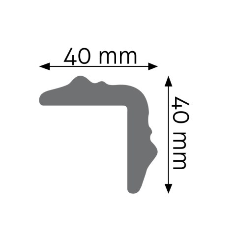 Listwa sufitowa gładka LGG-37 4x4x240cm