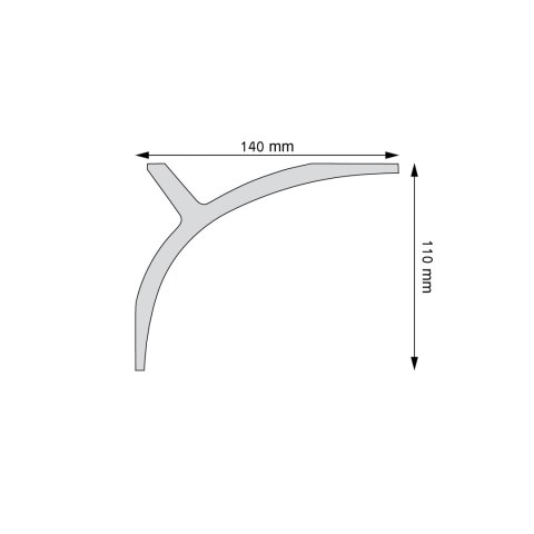 Listwa sufitowa gładka LGG-40 11x14x244cm