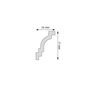 Listwa sufitowa gładka LGG-44 7,7x5,4x240cm