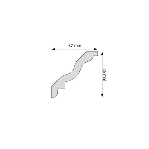 Listwa sufitowa gładka LGG-45 Flex 8,7x8,6x235cm