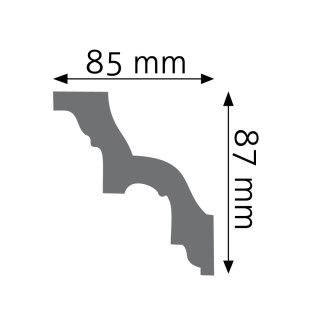 Listwa sufitowa zdobiona LGZ-01 8,7x8,5x240cm