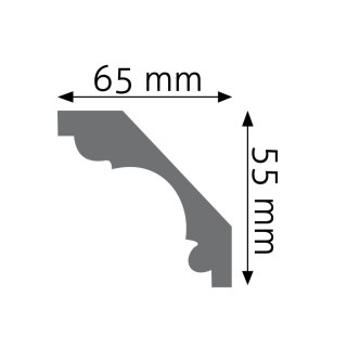Listwa sufitowa zdobiona LGZ-02 5,5x6,5x240cm