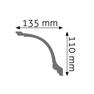 Listwa sufitowa zdobiona LGZ-05 Flex 11x13,5x235cm