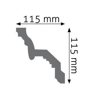 Listwa sufitowa zdobiona LGZ-06 11,5x11,5x240cm
