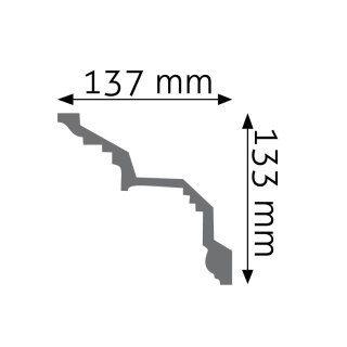Listwa sufitowa zdobiona LGZ-07 13,3x13,7x240cm