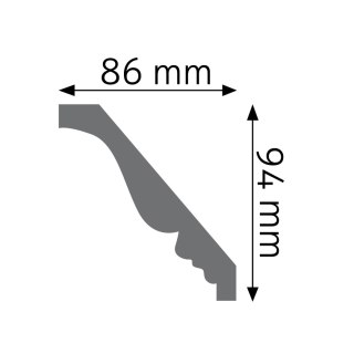 Listwa sufitowa zdobiona LGZ-09 9,4x8,6x240cm