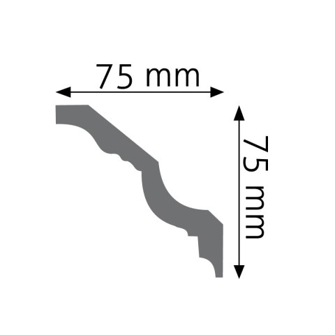 Listwa sufitowa zdobiona LGZ-11 7,5x7,5x240cm