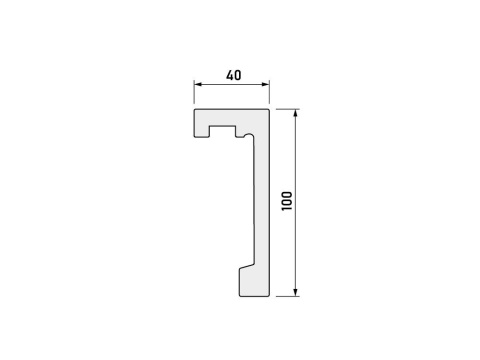 Listwa karniszowa LIGHTBLOCKER LK-01M malowana 244x10x4cm