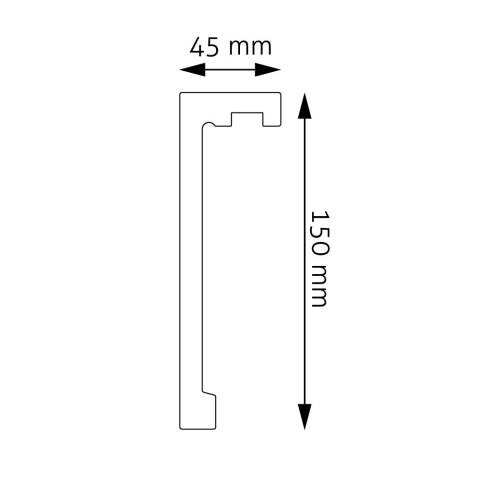 Listwa karniszowa LIGHTBLOCKER LK-02 200cm x15x4,5cm
