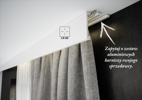 Listwa karniszowa LIGHTBLOCKER LK-02 200cm x15x4,5cm