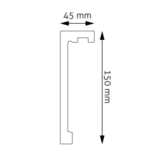 Listwa karniszowa LIGHTBLOCKER LK-02 244cm x15x4,5cm