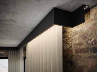Listwa karniszowa LIGHTBLOCKER LK-03 CZARNA 244cm x12x4,5cm