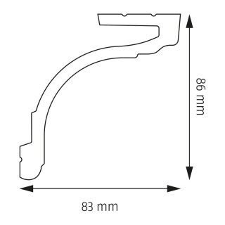 Listwa karniszowa LIGHTBLOCKER LK-05 244cm x8,6x8,3cm