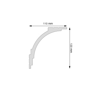 Listwa karniszowa LIGHTBLOCKER LK-06 NEW 244cm x12x11cm