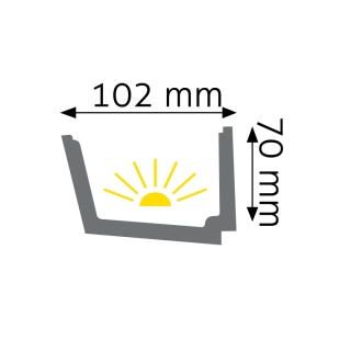 Listwa oświetleniowa LED LOC-02 244cm x7.0x10.2cm