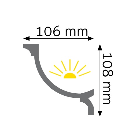 Listwa oświetleniowa LED LOC-04 244cm x10.8x10.6cm