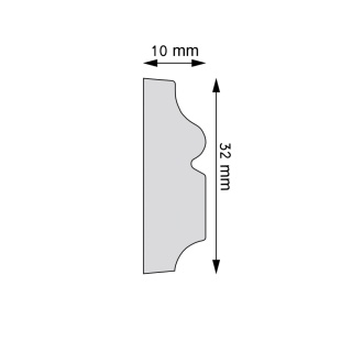 Listwa ozdobna Flex LPC-57 F 200x1,0x3,2cm