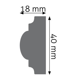 Listwa ozdobna LPC-02 / LNG-26 244x1,8x4,0cm