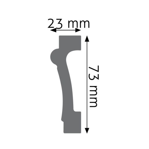Listwa ozdobna LPC-05 / LNG-28 244x2,3x7,4cm