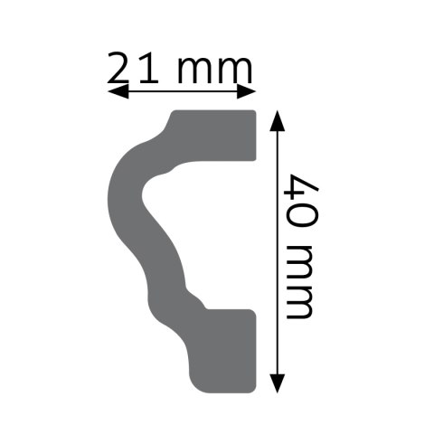 Listwa ozdobna LPC-14 / LNG-30 244x2,8x3,8cm