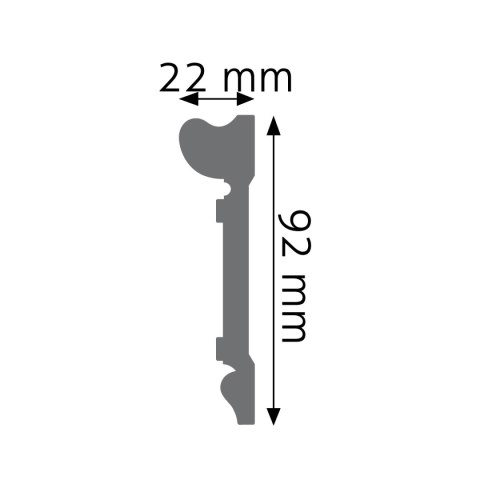 Listwa ozdobna LPC-21 / LNG-31 244x2,3x9,2cm