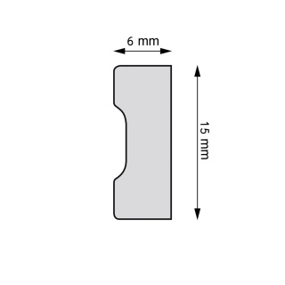 Listwa ozdobna LPC-56 244x0,5x1,5cm
