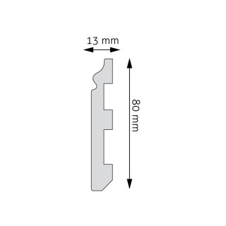 Listwa przypodłogowa Flex LPC-07 F 200x1,3x8,0cm