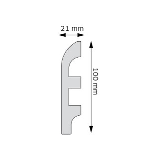 Listwa przypodłogowa Flex LPC-19 F 200x1,6x10,0cm