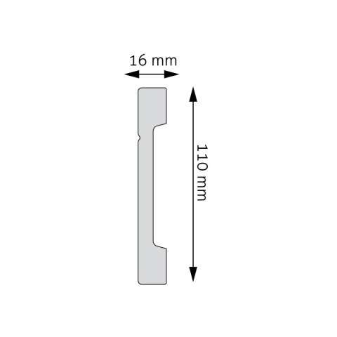 Listwa przypodłogowa Flex LPC-20 F 200x1,6x11,0cm