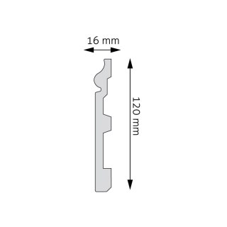 Listwa przypodłogowa Flex LPC-22 F 200x1,5x12,0cm