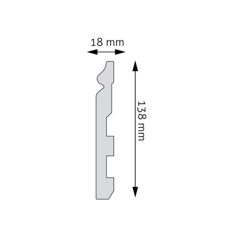 Listwa przypodłogowa Flex LPC-24 F 200x1,6x13,8cm