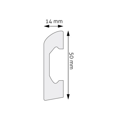 Listwa przypodłogowa LPC-04 244x1,4x5,0cm