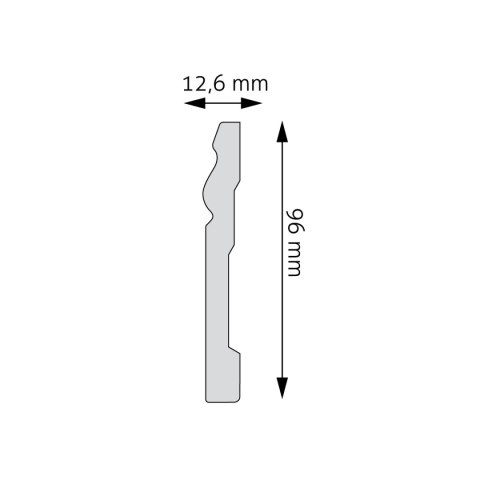 Listwa przypodłogowa LPC-08 244x1,2x9,4cm