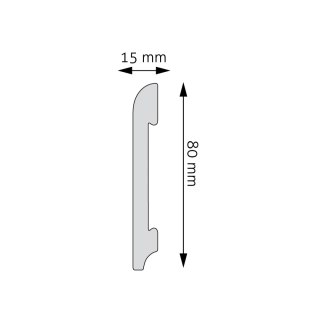 Listwa przypodłogowa LPC-11 244x1,3x7,8cm